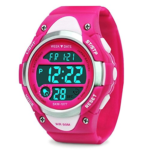 cofuo Boys Girls Sport Digital Watch. Kids Outdoor Waterproof Electronic Watches with LED Alarm Stopwatch - necksoother