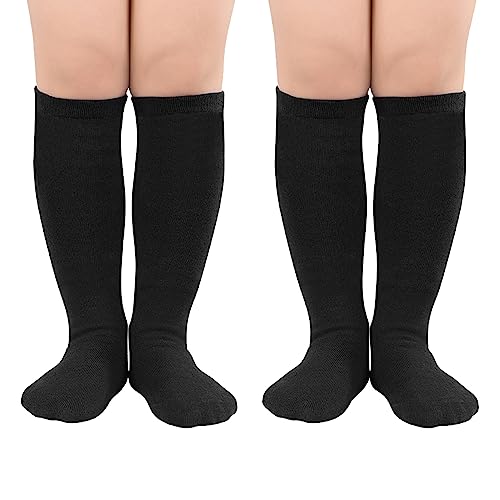 Zando Kids Soccer Baseball Football Softball Socks Cotton Girls Knee High Socks Uniform Socks for Boys Girls 3-12 years - necksoother