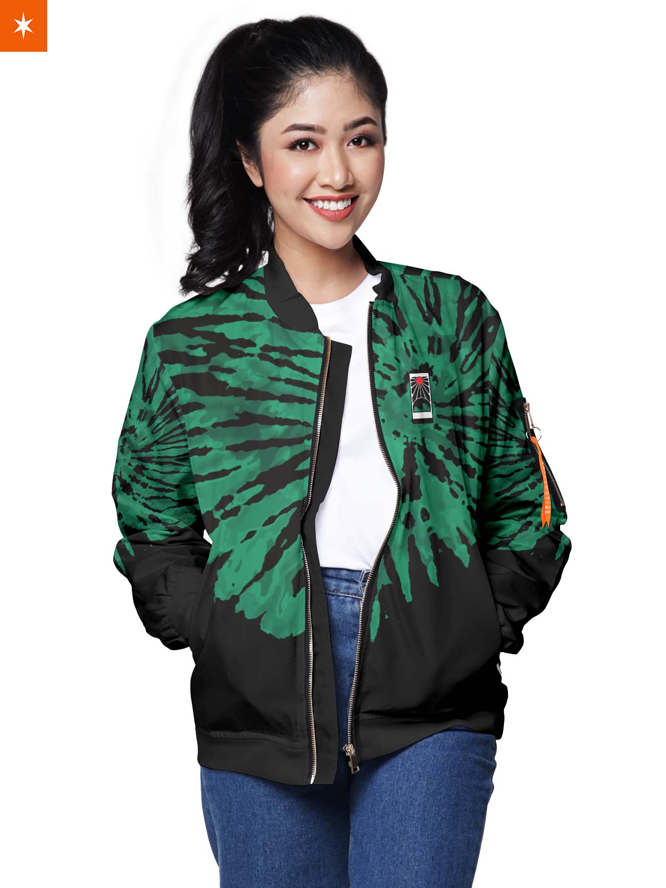 Tie Dye Tanjiro Bomber Jacket - necksoother