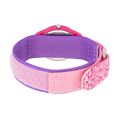 Disney Princess Kids' Plastic Time Teacher Analog Quartz Nylon Strap Watch - necksoother