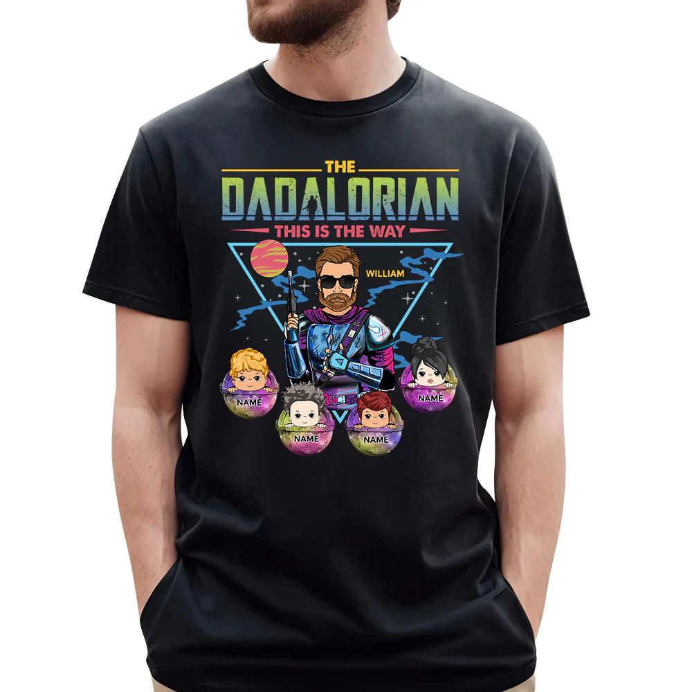 Dadalorian This Is The Way - Personalized Shirt Custom Nickname With Kids Gift For Dad Mom K1702 - necksoother