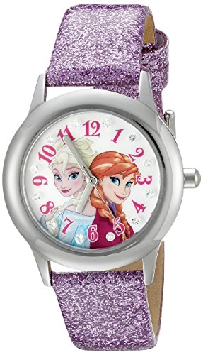 Disney Infinity Kids' W002506 Frozen Elsa & Anna Analog Display Analog Quartz Purple Watch - necksoother