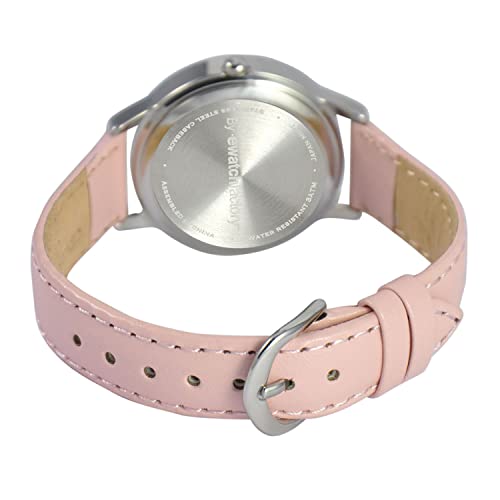 Red Balloon Kids' Stainless Steel Time Teacher Analog Quartz Strap Watch - necksoother