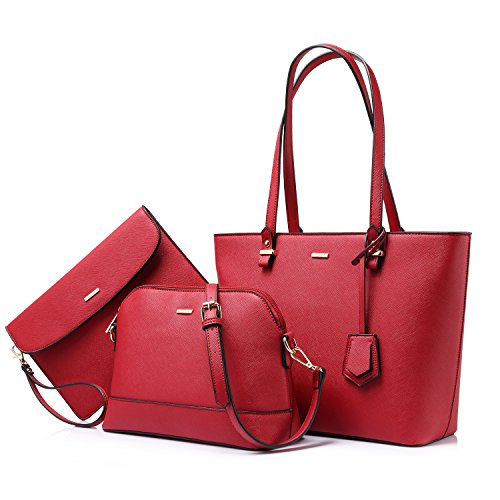 LOVEVOOK Handbags for Women Shoulder Bags Tote Satchel Hobo 3pcs Purse Set - necksoother