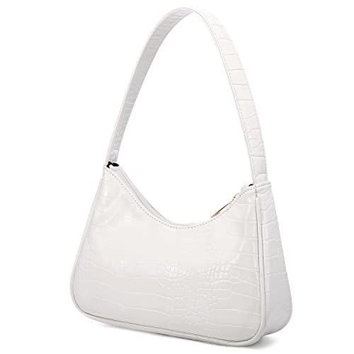 LOVEVOOK Shoulder Bag for Women. Small Purses Croc Pattern Clutch Purse Vegan Leather Little Purse Cute Mini Handbag - necksoother