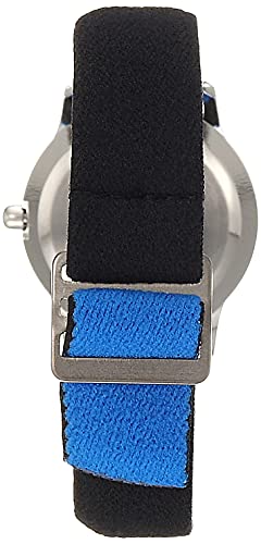 Disney Kids' Stainless Steel Time Teacher Analog Quartz Nylon Strap Watch - necksoother
