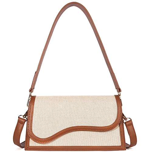 Telena Shoulder Bag for Women. Vegan Leather Women's Shoulder Purses Handbags with 2 Removable Strap Crossbody Bag Purses - necksoother
