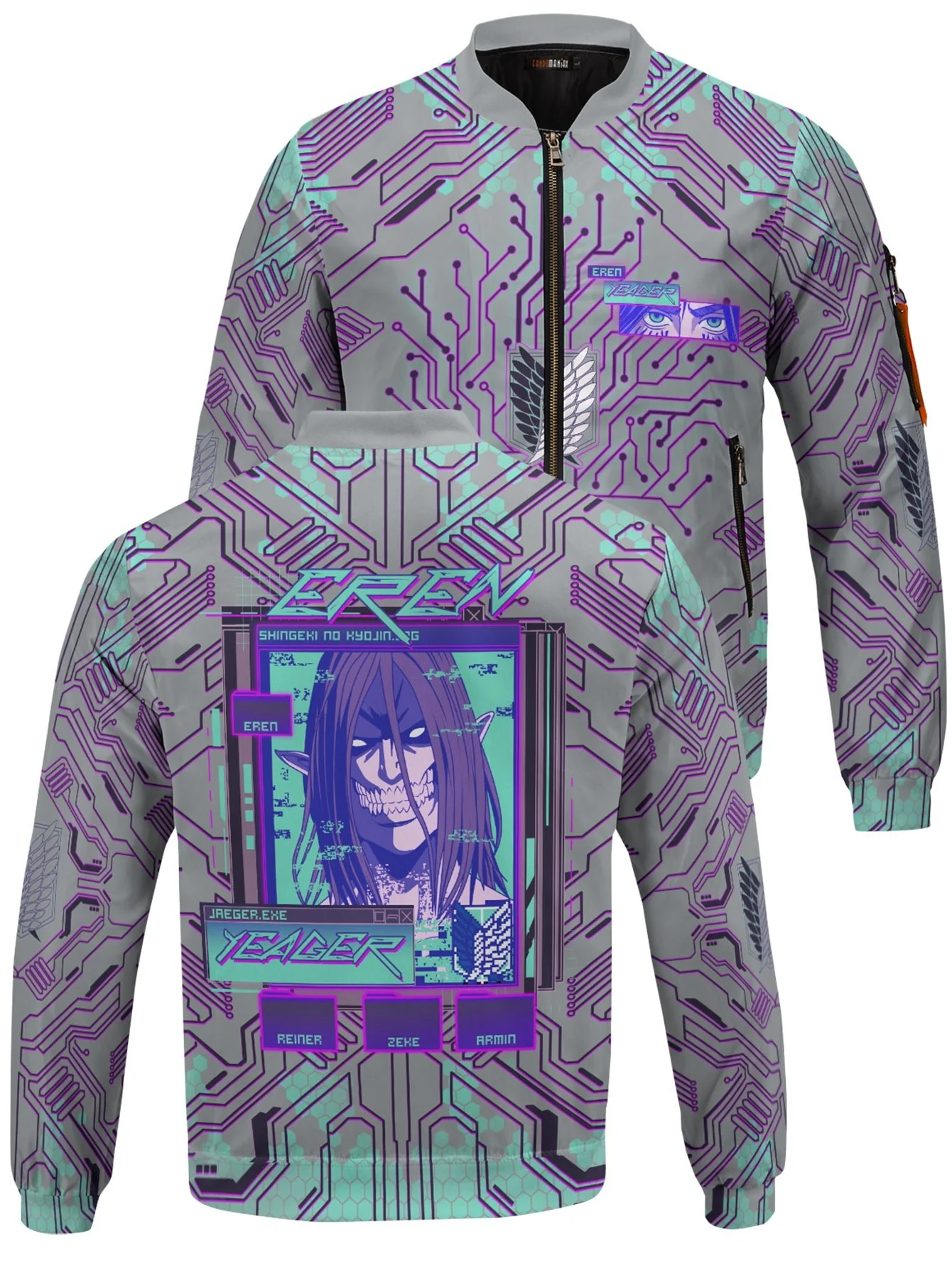 Eren Cyber Bomber Jacket - necksoother
