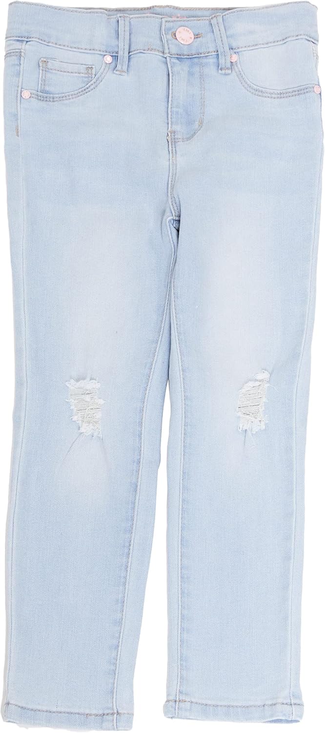 YMI Toddler Girl Adjustable Waistband Snap Button Closure Skinny Jean - necksoother