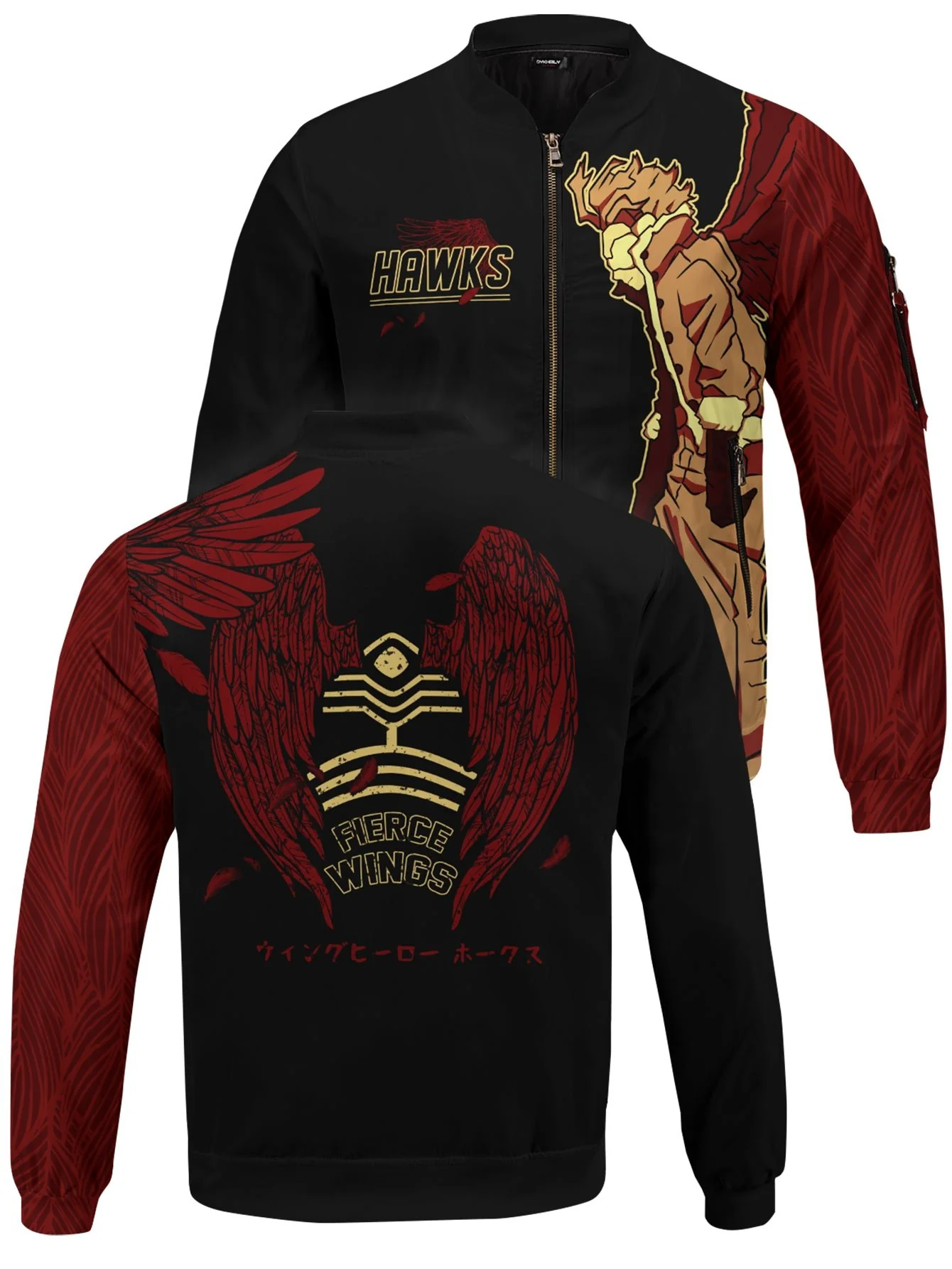 MHA Hero Hawks Bomber Jacket - necksoother