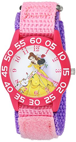 Disney Princess Kids' Plastic Time Teacher Analog Quartz Nylon Strap Watch - necksoother