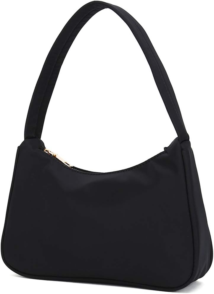 YIKOEE Small Nylon Shoulder Bags for Women Elegant Feminine Mini Handbags with Zipper Closure - necksoother