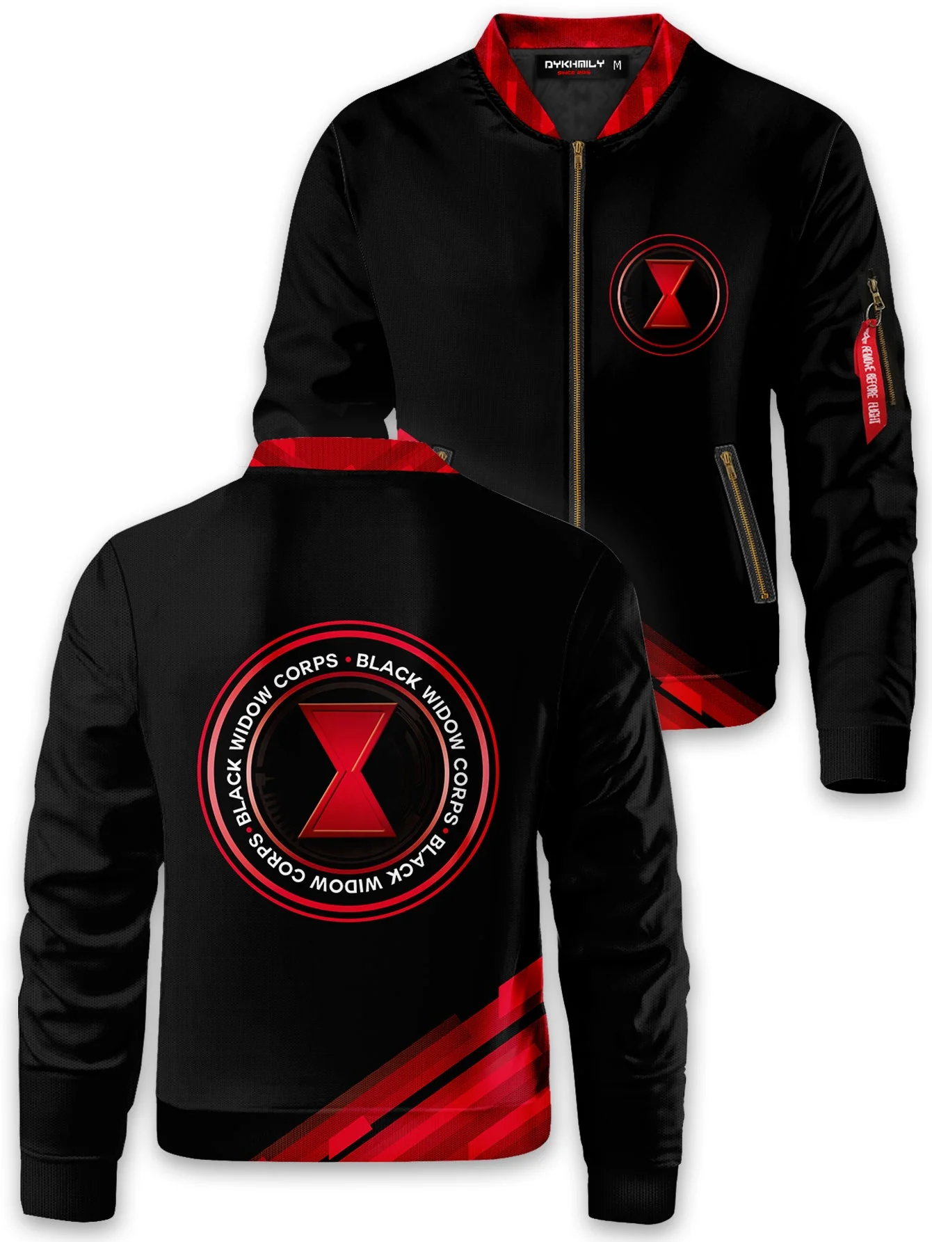 Black Widow Corps Bomber Jacket - necksoother