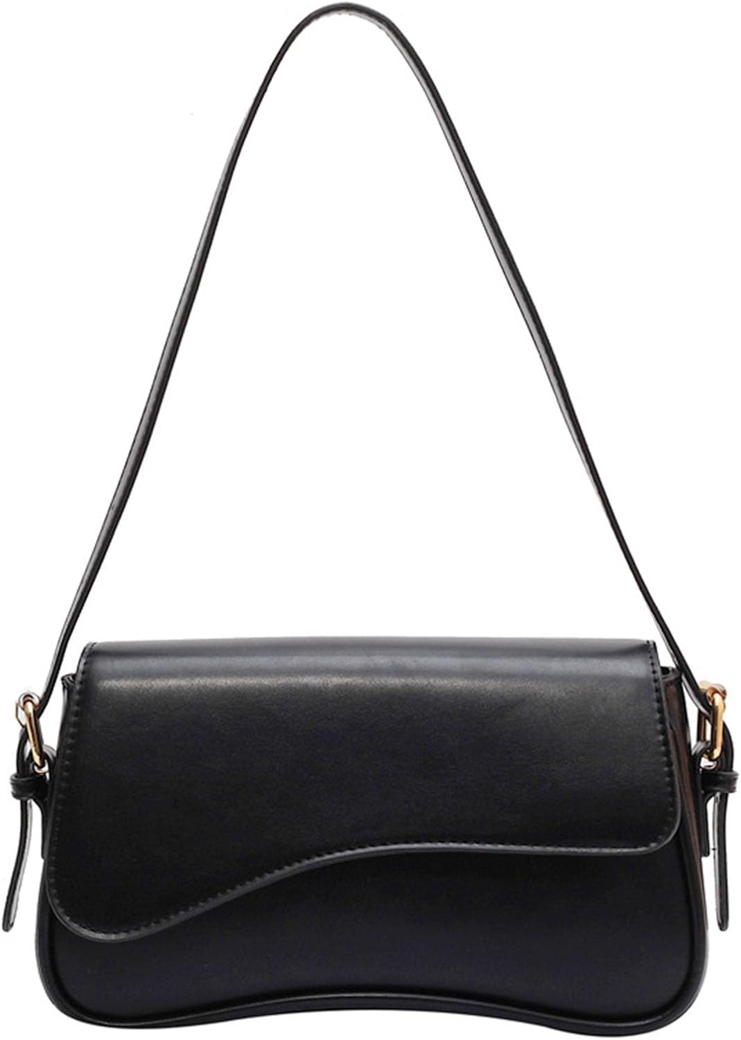 Shoulder Bag for Women Y2K Trendy Purse Vegan Leather Hobo Handbags Clutch Saddle Bag with 2 Removable Strap - necksoother