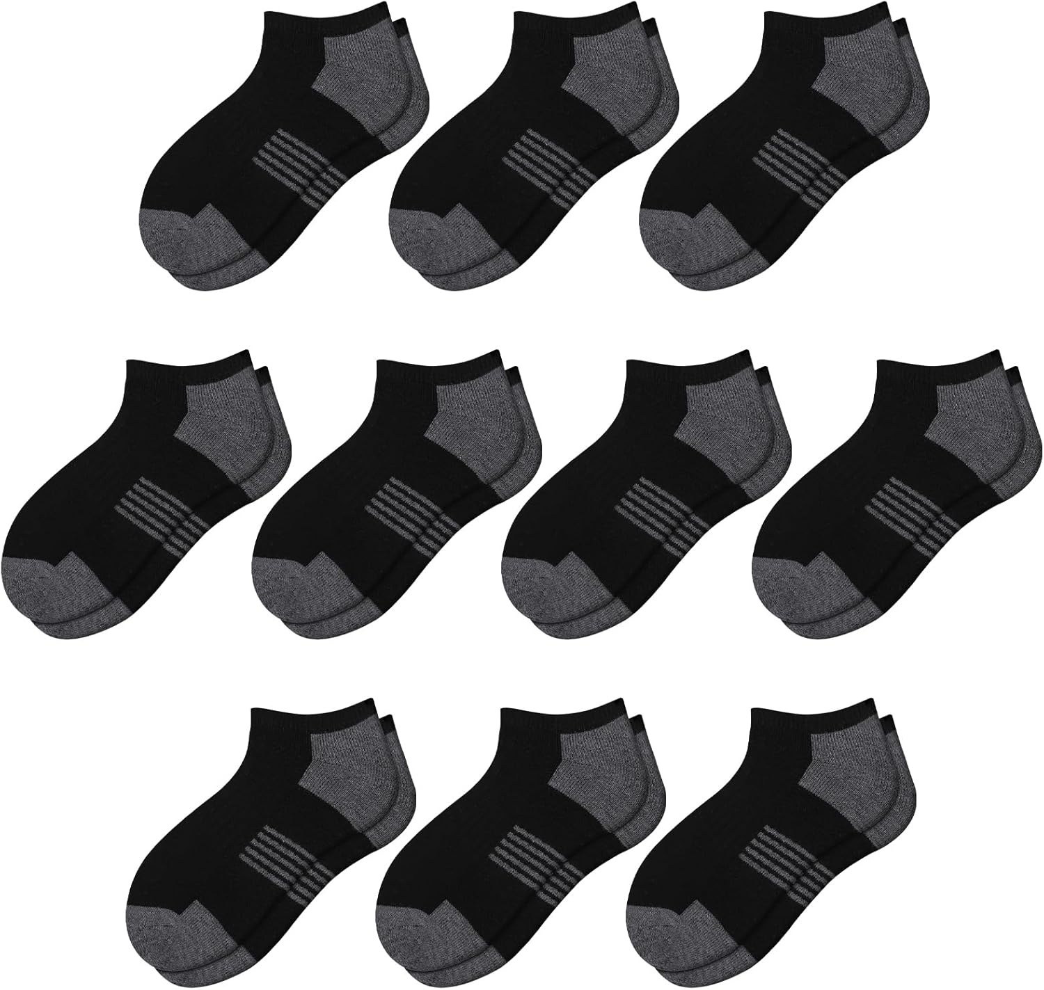Comfoex 10 Pairs Boys Socks Low Cut Ankle Socks For Kids 8-10 4-6 6-8 Years Old Short Athletic Socks With Cushioned Sole - necksoother