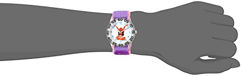 Disney Moana Kids' Plastic Time Teacher Analog Quartz Nylon Strap Watch - necksoother