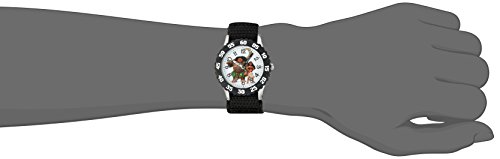 DISNEY Moana Kids' Bezel Stainless Steel Time Teacher Analog Nylon Strap Watch - necksoother