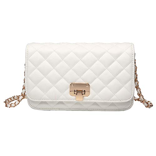 Women Leather Shoulder Bag Fashion Clutch Handbag Quilted Designer Crossbody Bag with Chain Strap - necksoother