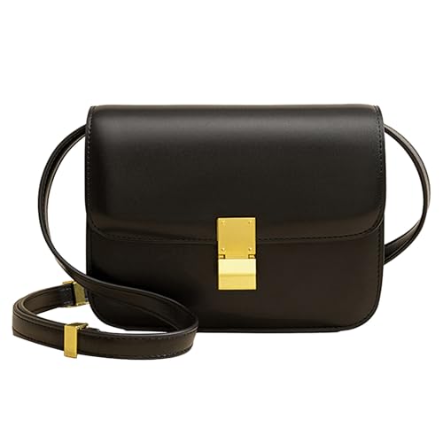 Small Crossbody Bag for Women Trendy Shoulder Bag PU Leather Square Crossbody Shoulder Purse Flap Satchel Handbag - necksoother