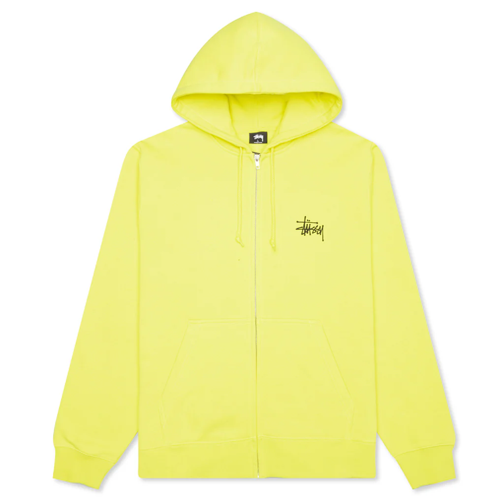 Basic Zip Hoodie - Lemon - necksoother