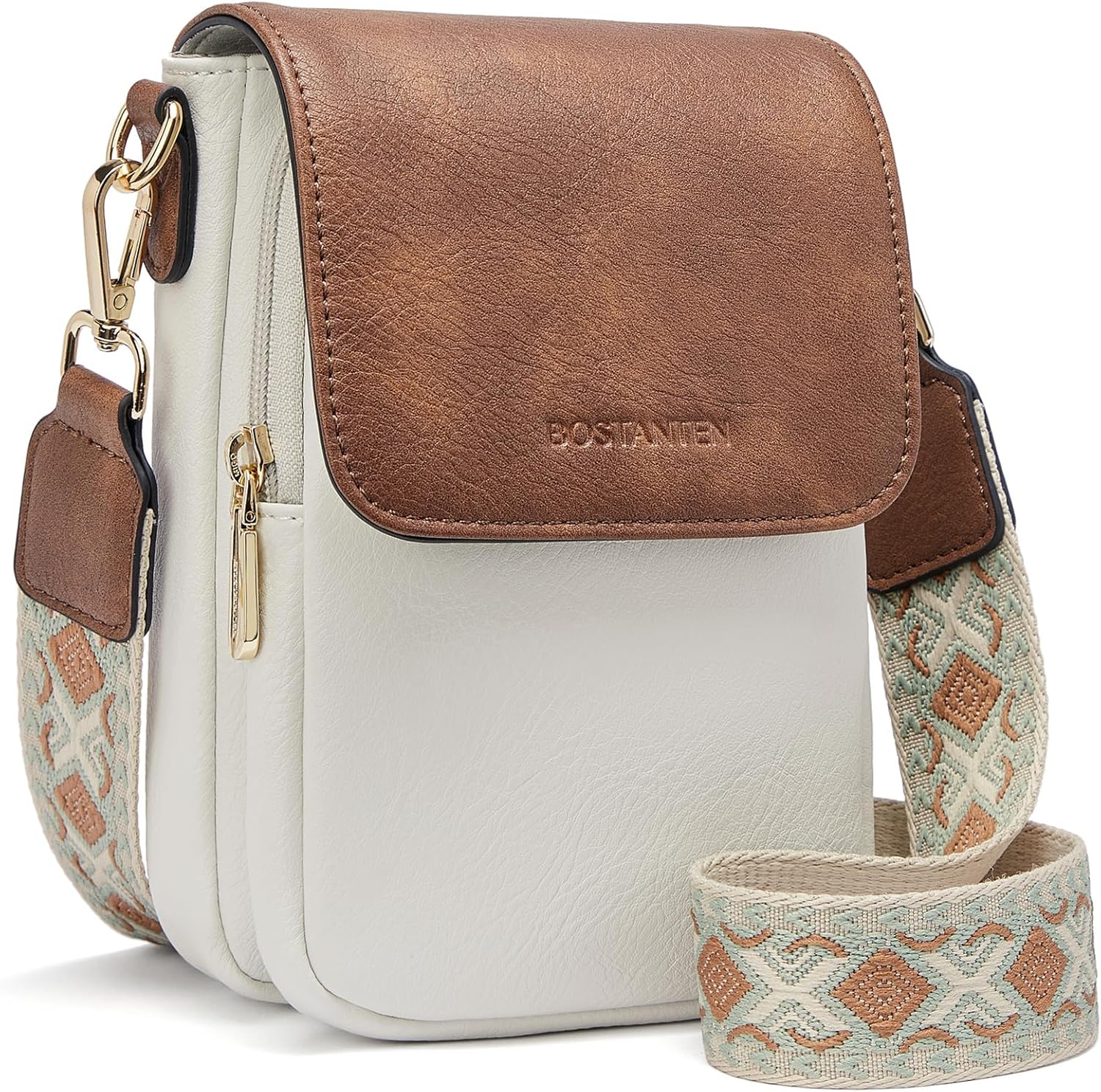 BOSTANTEN Small Crossbody Bags for Women Cell Phone Purse Leather Wallet Handbags with Card Slots - necksoother
