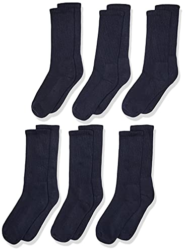 Jefferies Socks Boys' Little Seamless Half Cushion Sport Crew Socks 6 Pair Pack - necksoother