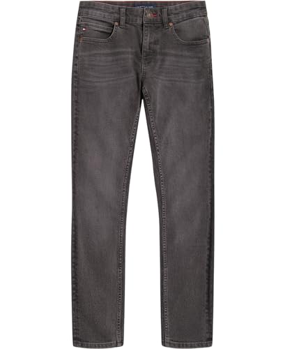 Tommy Hilfiger Boy's Rebel Stretch Jean. Straight Leg Fit With Button & Zip Closure. 5 Functional Pockets - necksoother