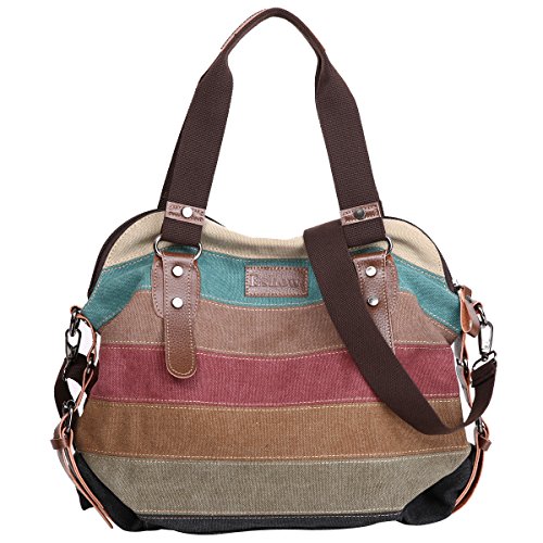 Eshow Women Canvas Shoulder Bag Hobo Handbags and Purse Cross-Body Bag Messenger Bag Travel mom bag for women - necksoother