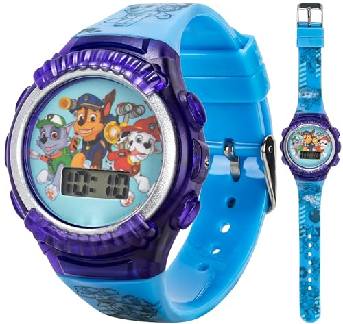 Accutime Nickelodeon Kids' PAW4039 Paw Patrol Digital Display Quartz Blue Watch - necksoother