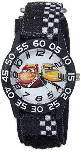 Disney Cars Kids' Plastic Time Teacher Analog Quartz Nylon Strap Watch - necksoother