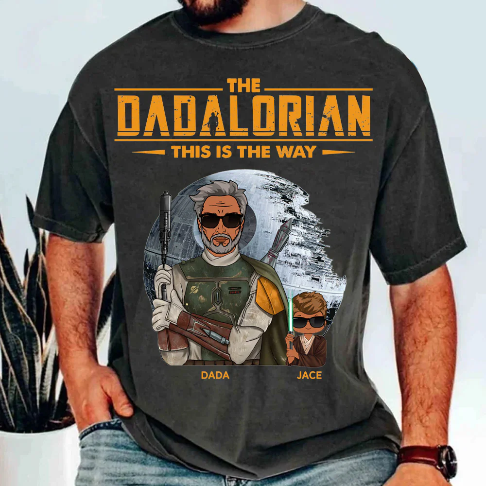 The Dadalorian This Is The Way Custom Shirt for Dad - Personalized Father's Day Gift - necksoother