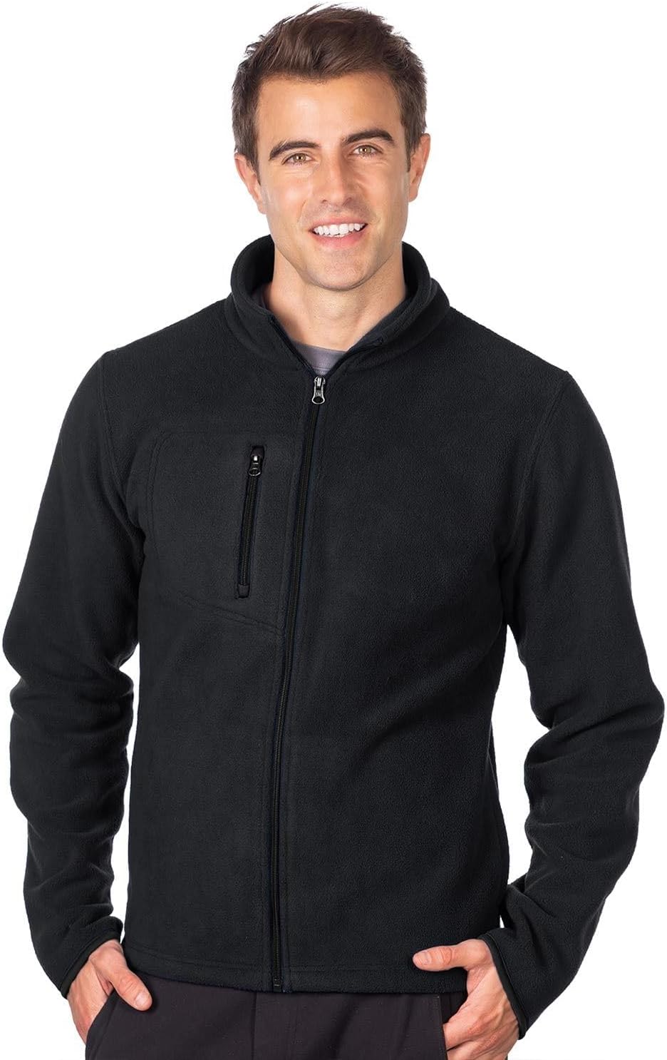 AFC Men's Heavyweight Micro Fleece Jacket Zip Up Coat 2x 3x 4x Only in 3 Colors - necksoother