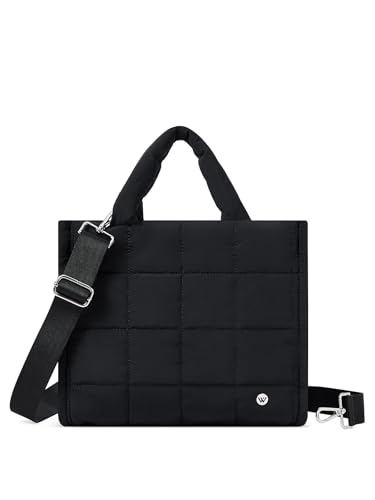 WESTBRONCO Puffer Crossbody Bags for Women Quilted Tote Bag Puffy Weekender Overnight Bag Nylon Shoulder Handbag - necksoother