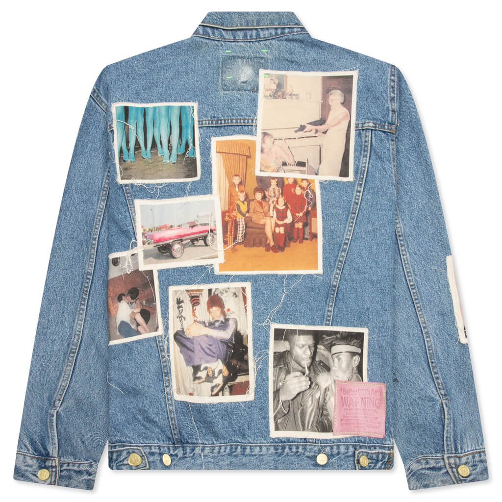 Portrait Denim Jacket - Multi - necksoother