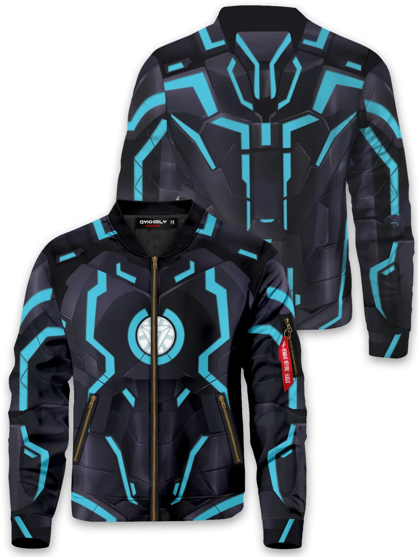 Neon Tech Iron Man Bomber Jacket - necksoother