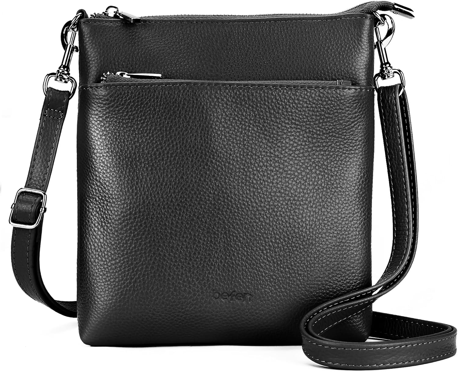 befen Genuine Leather Small Crossbody Purses for Women Travel Cross Body Bags Lightweight with Adjustable Shoulder Strap - necksoother