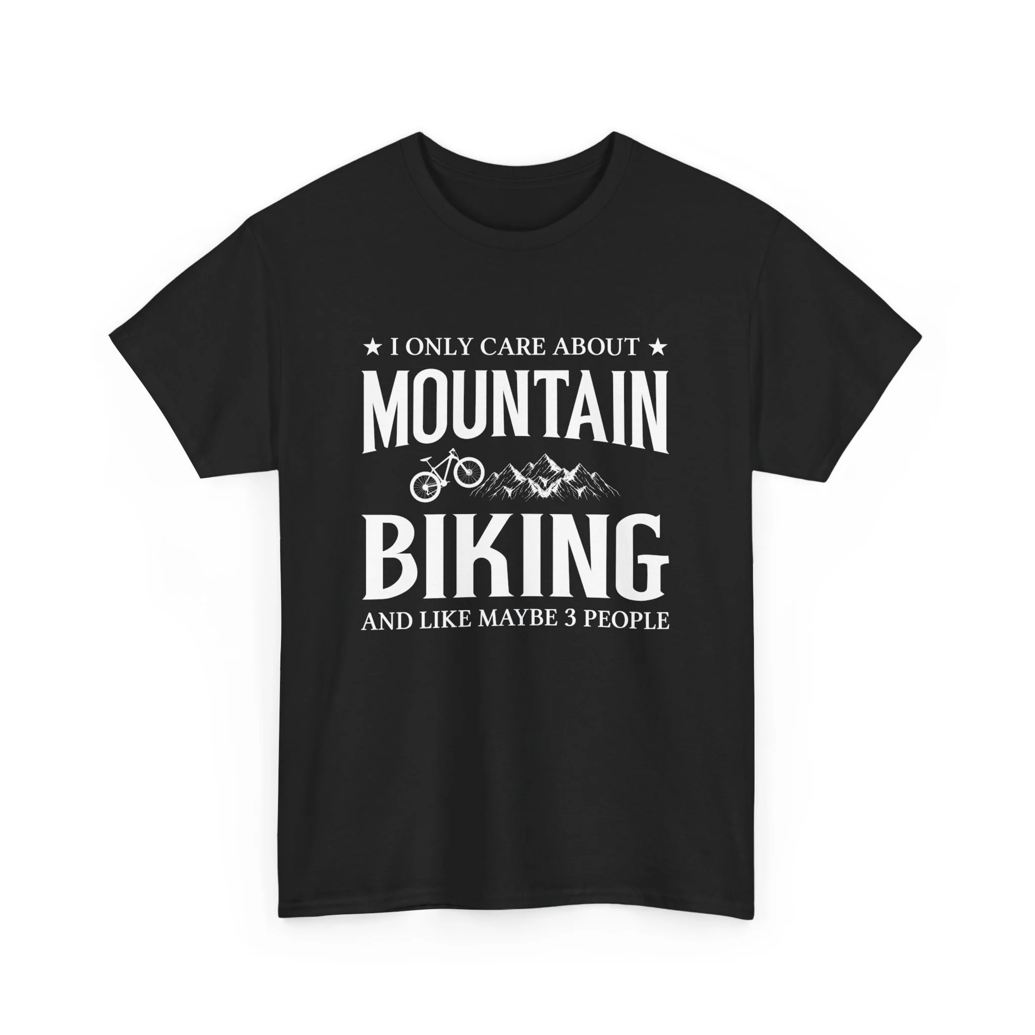 Mountain Biking Heavy Cotton Tee - necksoother