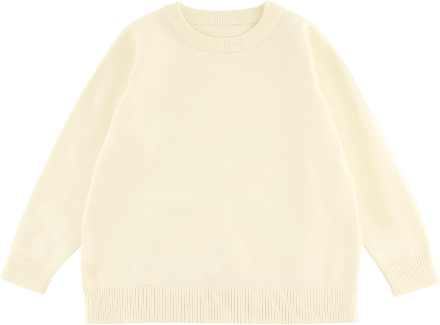 Boys & Girls Pullover Crewneck Sweater Soft School Uniform Sweater for Kids 4-14 Years - necksoother
