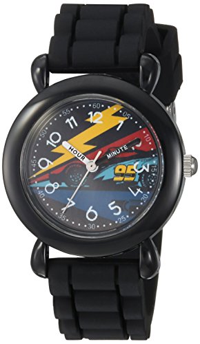 Disney Cars Kids' Plastic Time Teacher Analog Quartz Silicone Strap Watch - necksoother