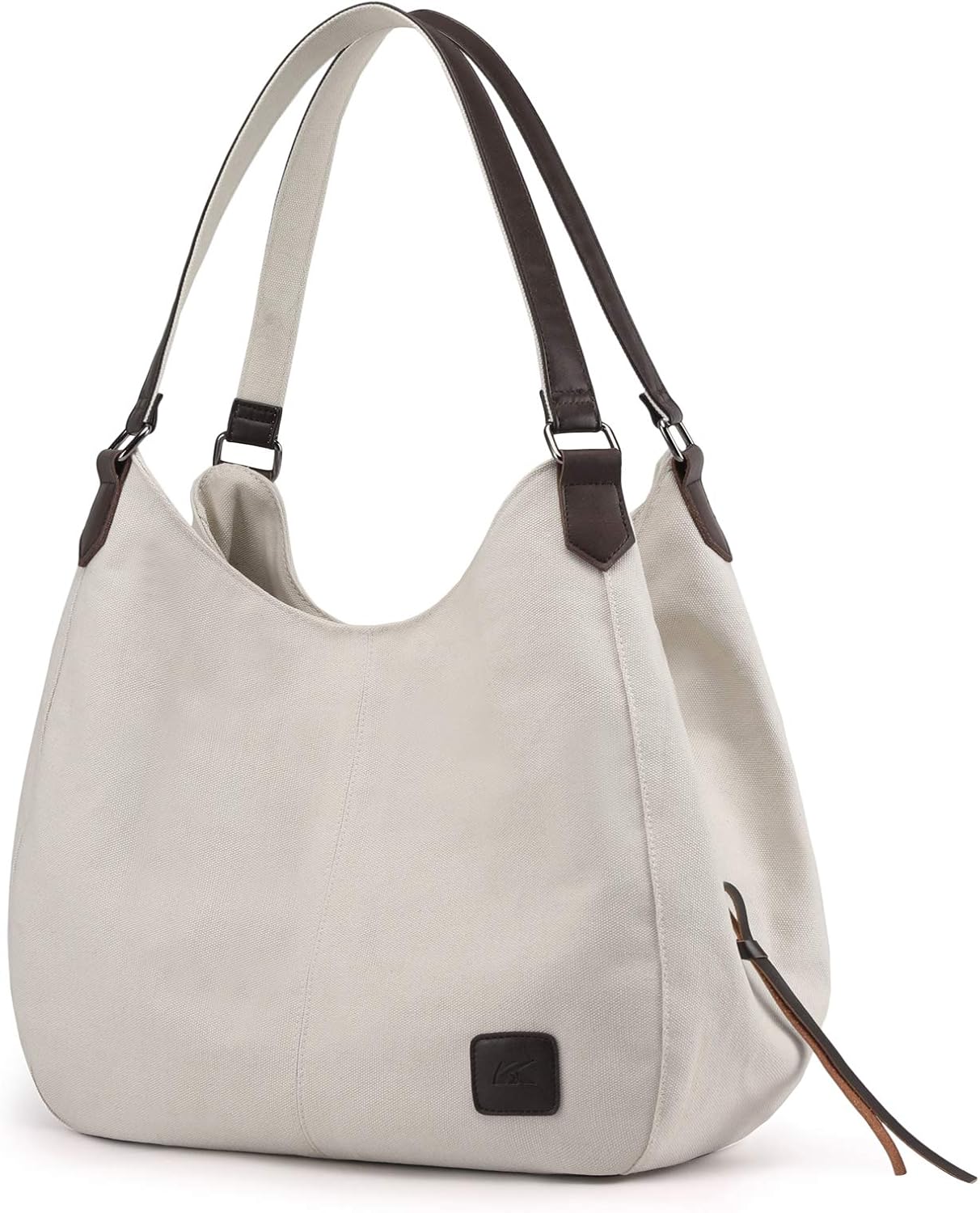 DOURR Women's Multi-pocket Shoulder Bag Fashion Cotton Canvas Handbag Tote Purse - necksoother