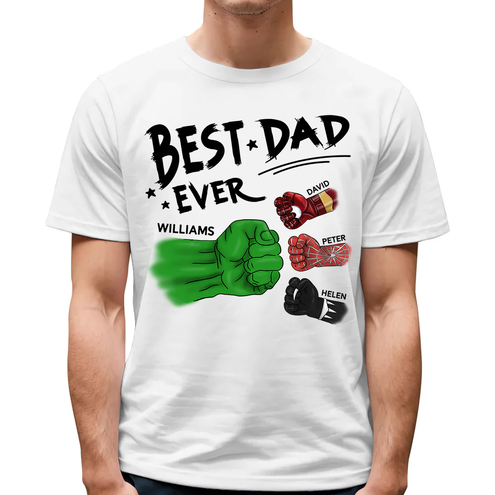 Best Dad Ever Personalized Shirt Gift For Dad - Custom Father's Day Gift - Birthday Gift Idea - necksoother