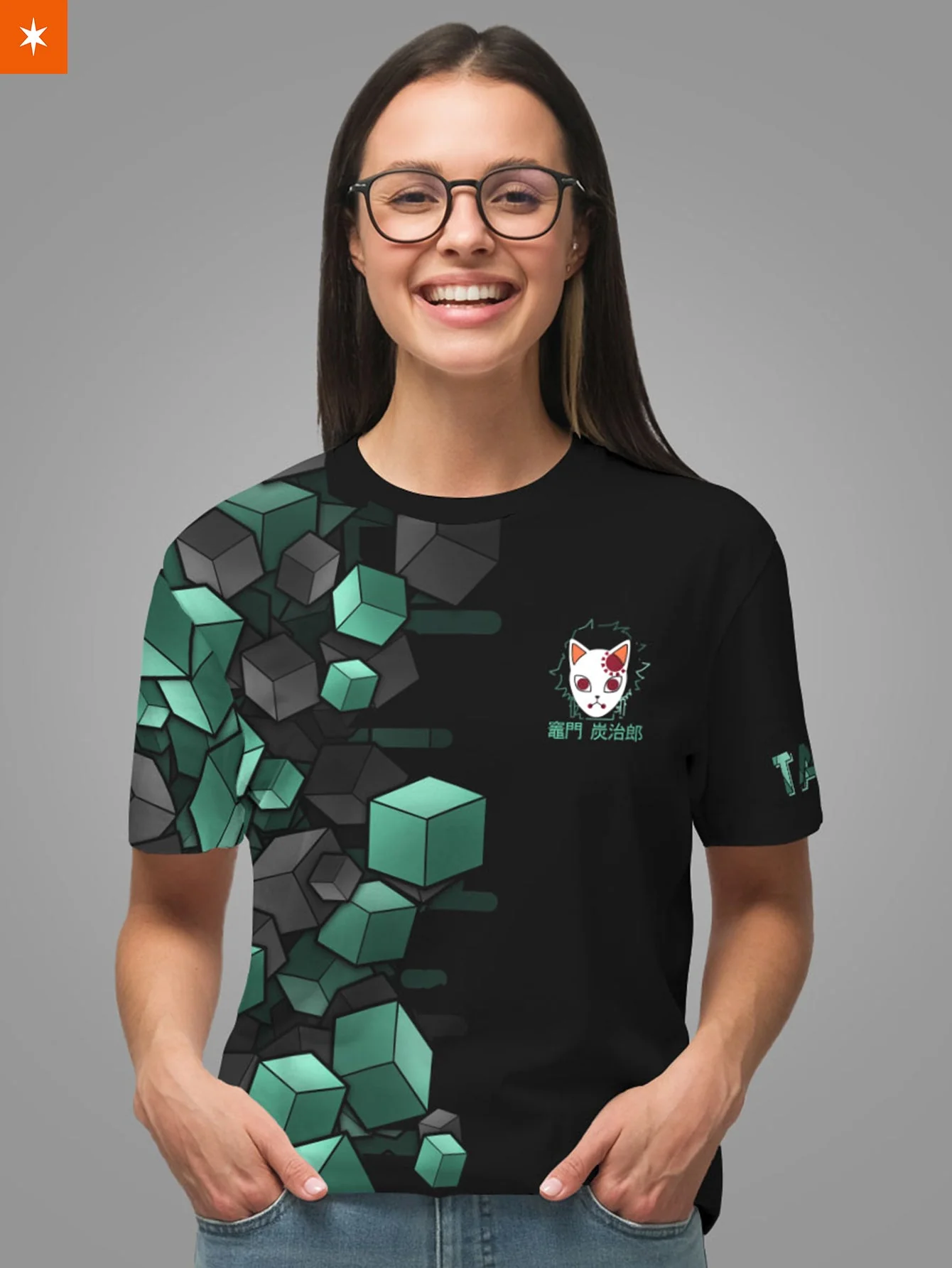 Tanjiro Cube Unisex T-Shirt - necksoother