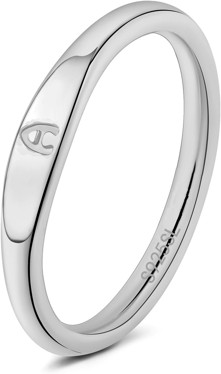Silver Initial Rings for Women Non Tarnish Thumb Rings for Teen Girls 925SL Silver plated for Women - necksoother