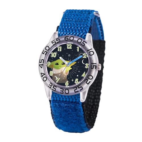 STAR WARS Kids' Plastic Time Teacher Watch. Analog Quartz Nylon Strap Watch - necksoother