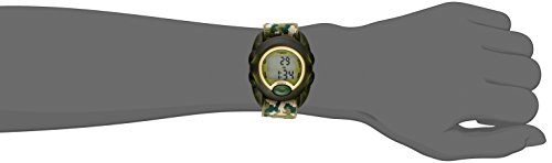 Timex Boys T71912 Time Machines Digital Green Camouflage Elastic Fabric Strap Watch - necksoother