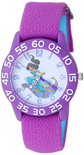 Disney Princess Kids' Plastic Time Teacher Analog Quartz Nylon Strap Watch - necksoother