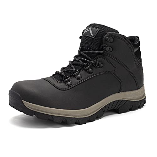 CC-Los Men's Waterproof Hiking Boots Mid-top Boots Lightweight Non-slip High-Traction Grip 7-14 - necksoother