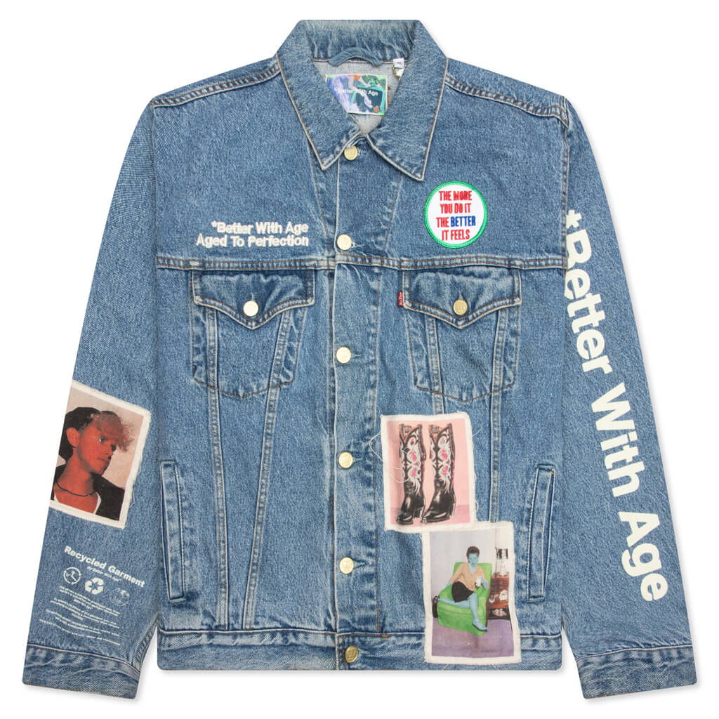 Portrait Denim Jacket - Multi - necksoother