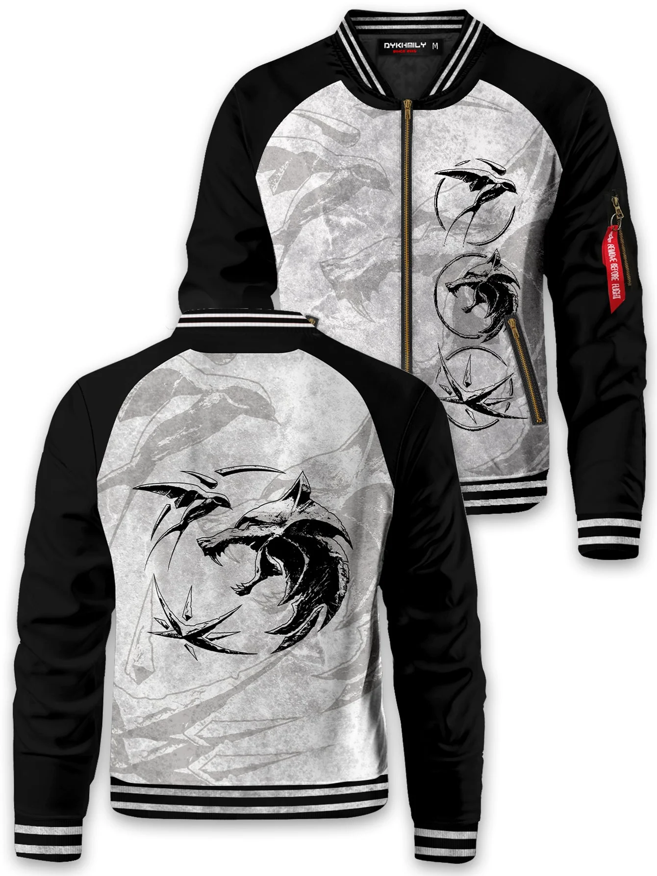 Symbols Entwine Bomber Jacket - necksoother