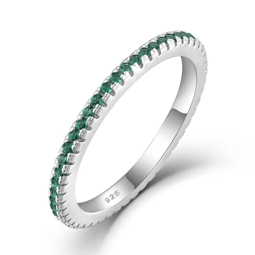 STARCHENIE Stackable Ring for Women Solid 925 Sterling Silver Eternity Band Rings Size 5-10 - necksoother
